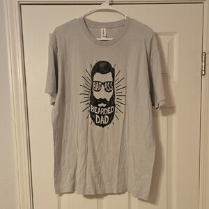 Tultex Light Gray Bearded Dad Tee